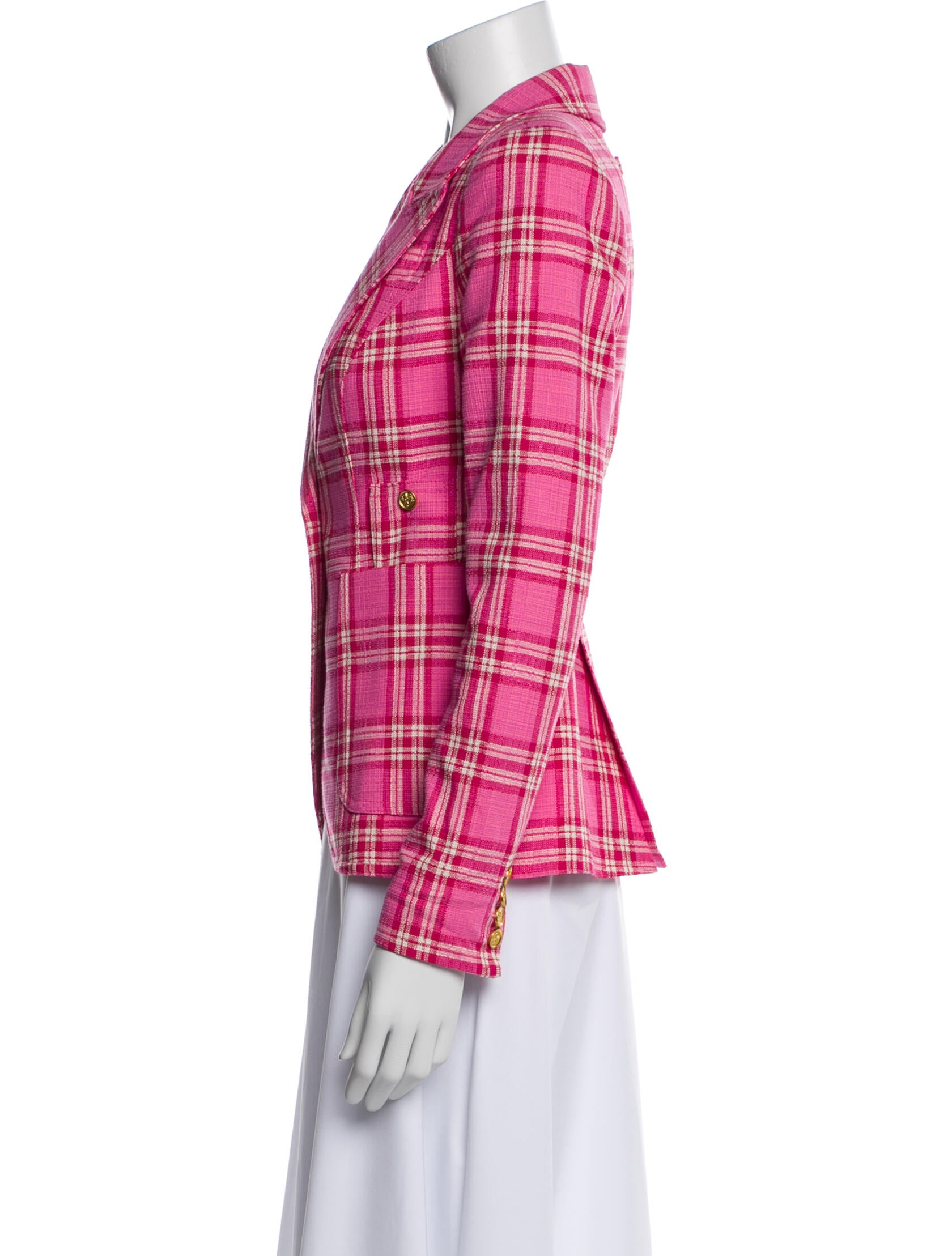 Smythe Plaid Print Blazer w/ Tags