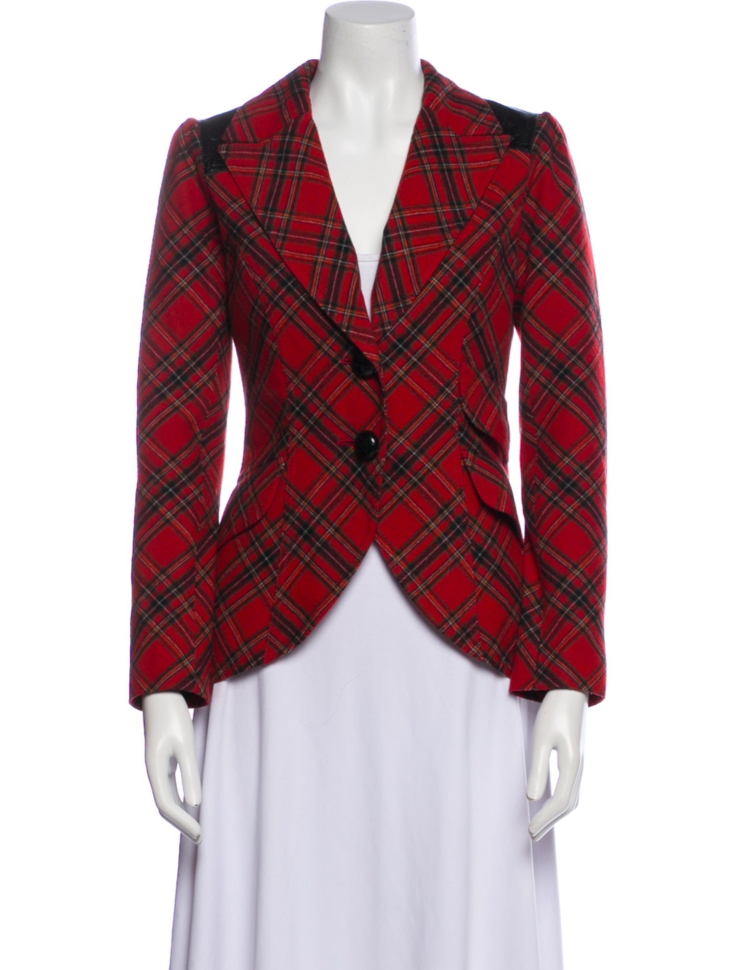Smythe Wool Plaid Print Blazer
