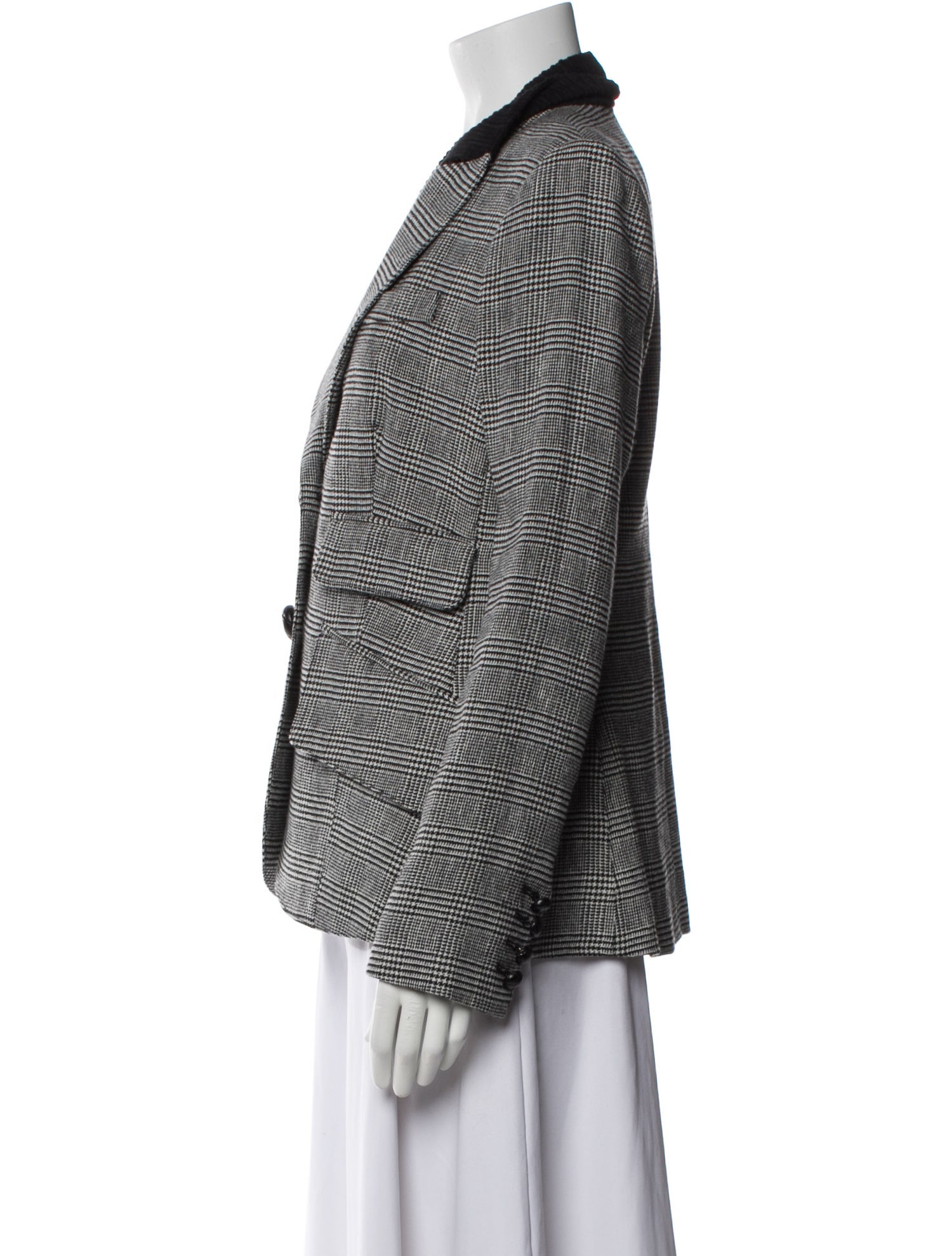 Smythe Wool Plaid Print Blazer