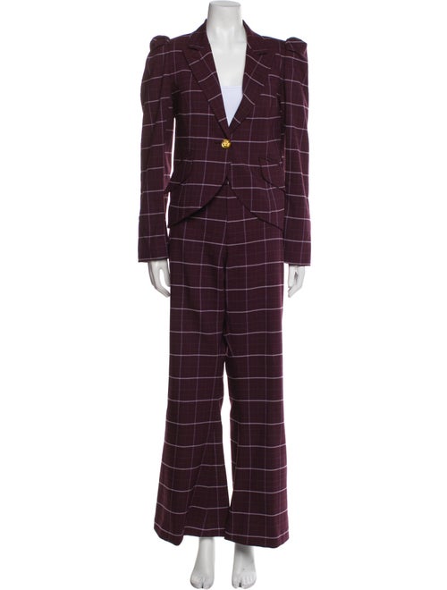 Smythe Plaid Print Pant Set