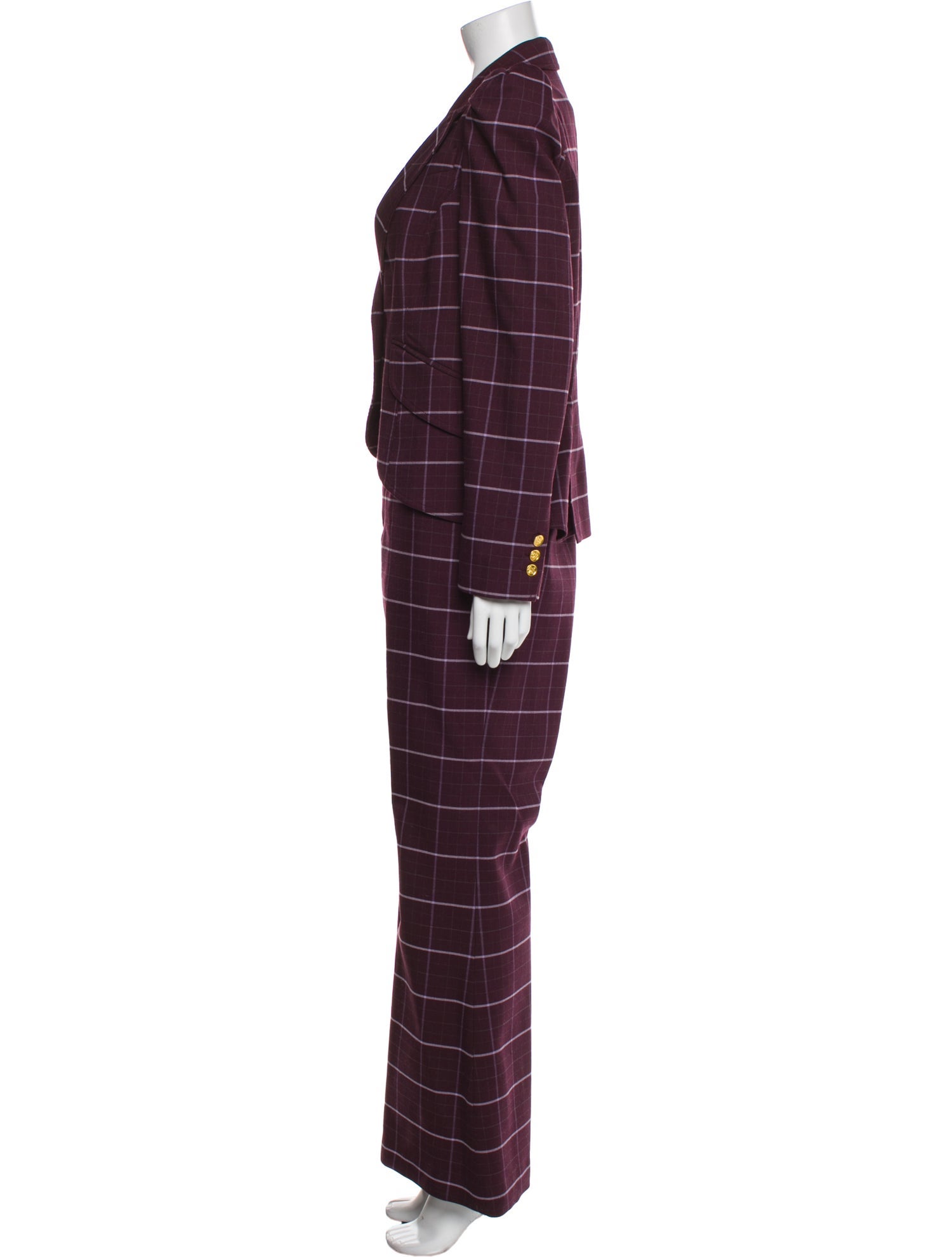 Smythe Plaid Print Pant Set