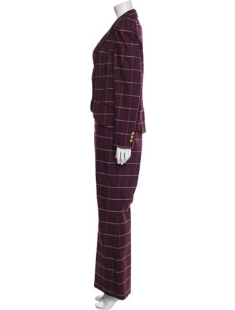 Smythe Plaid Print Pant Set
