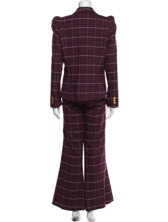 Smythe Plaid Print Pant Set