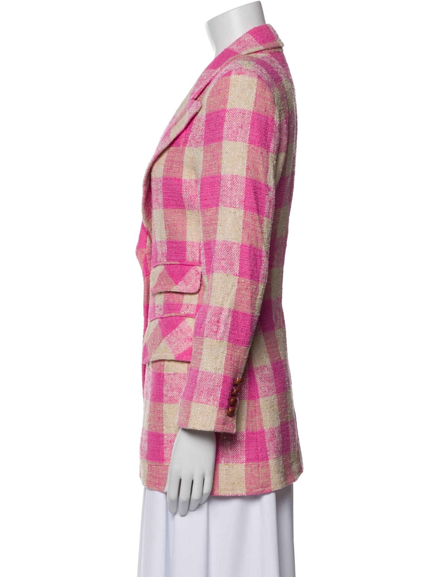Smythe Plaid Print Blazer w/ Tags