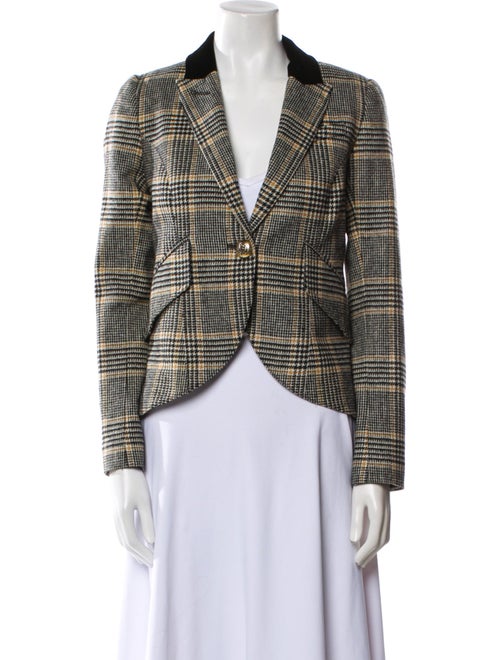 Smythe Wool Plaid Print Blazer