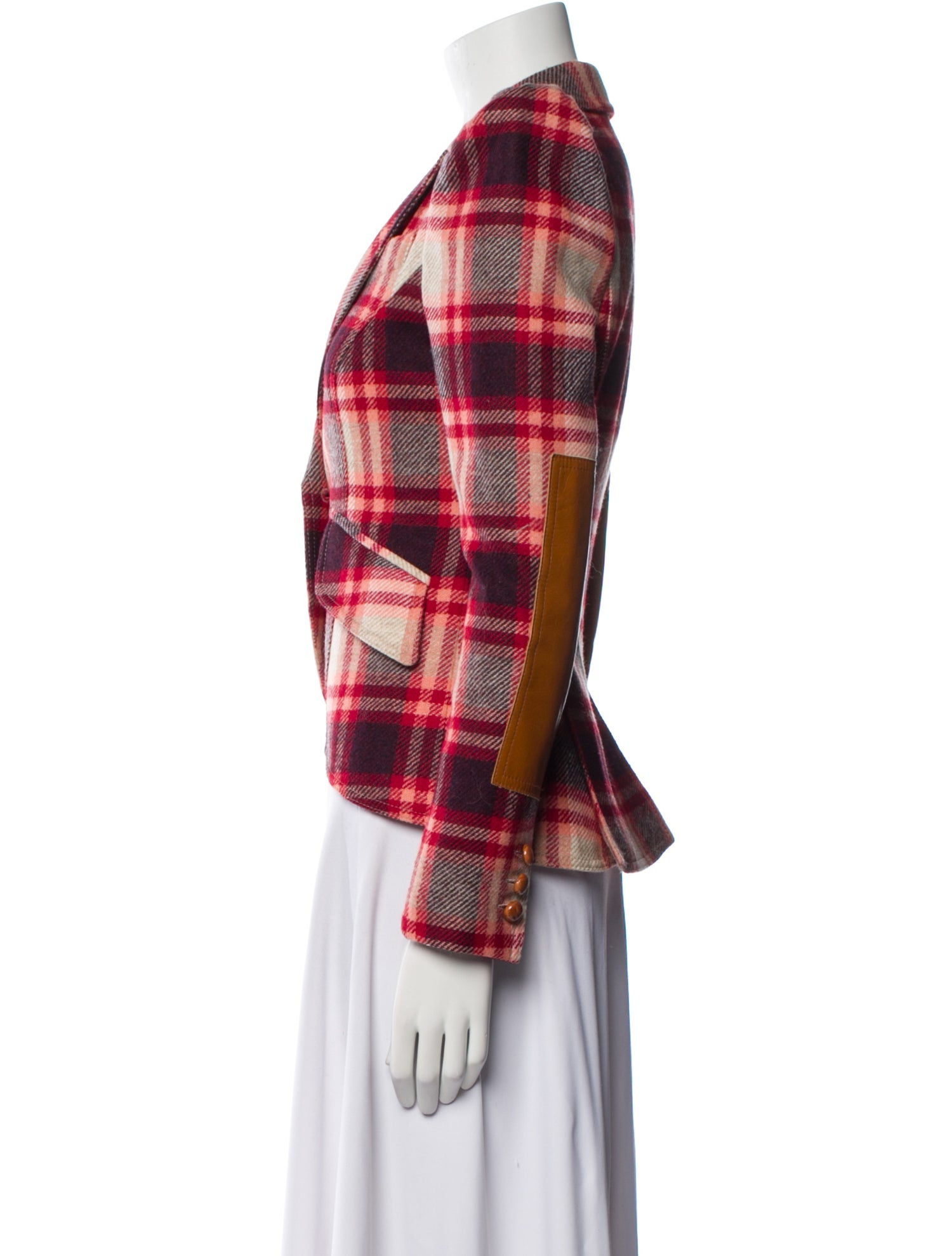 Smythe Wool Plaid Print Blazer