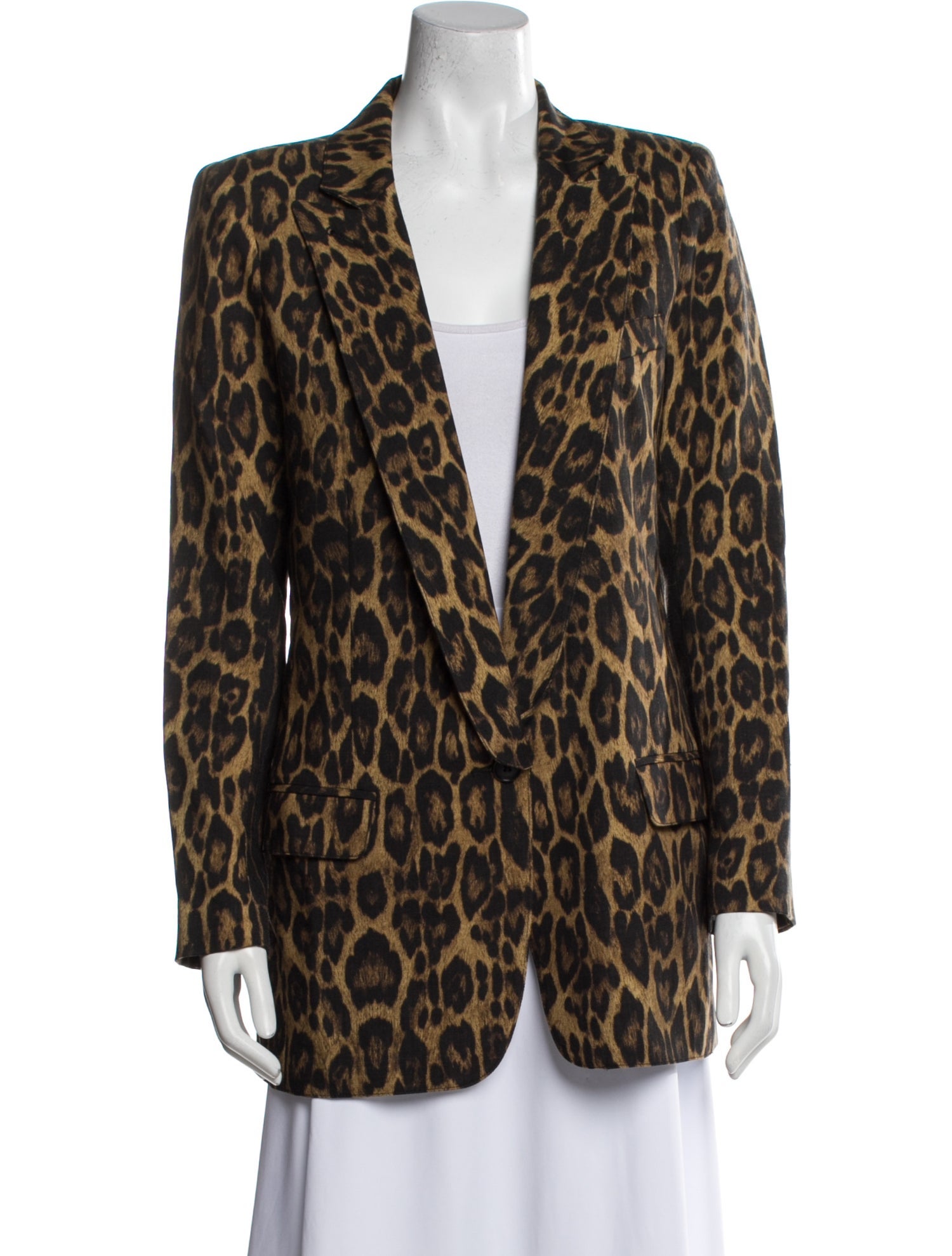 Smythe Wool Animal Print Blazer