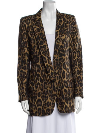 Smythe Wool Animal Print Blazer