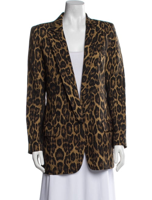 Smythe Wool Animal Print Blazer