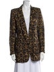 Smythe Wool Animal Print Blazer
