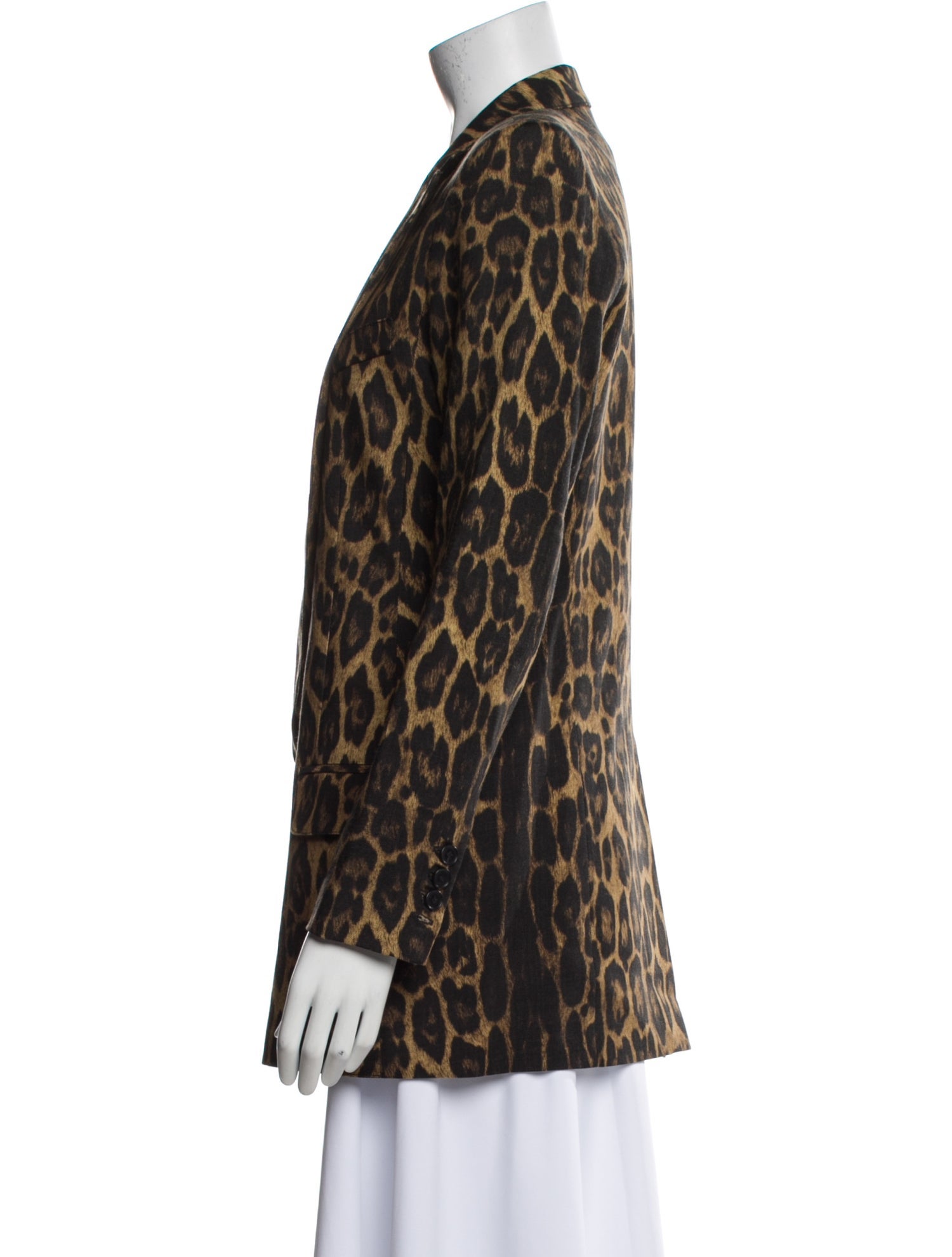 Smythe Wool Animal Print Blazer