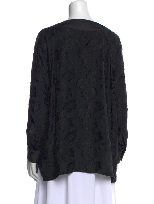 Smythe V-Neck Long Sleeve Blouse