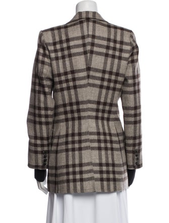 Smythe Wool Plaid Print Blazer