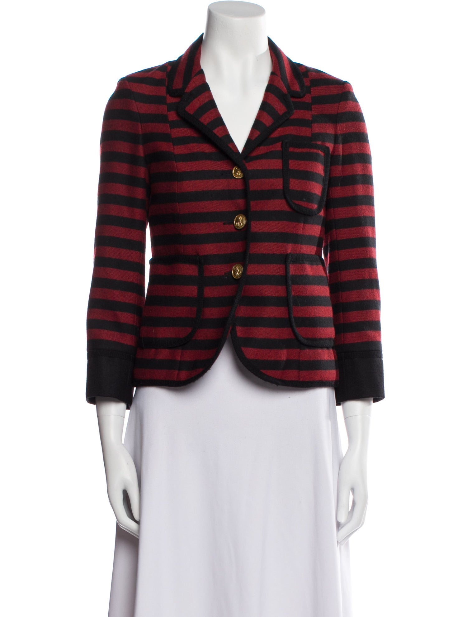 Smythe Virgin Wool Striped Blazer