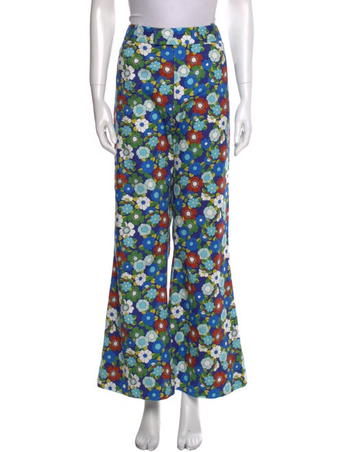 Smythe Floral Print Wide Leg Pants