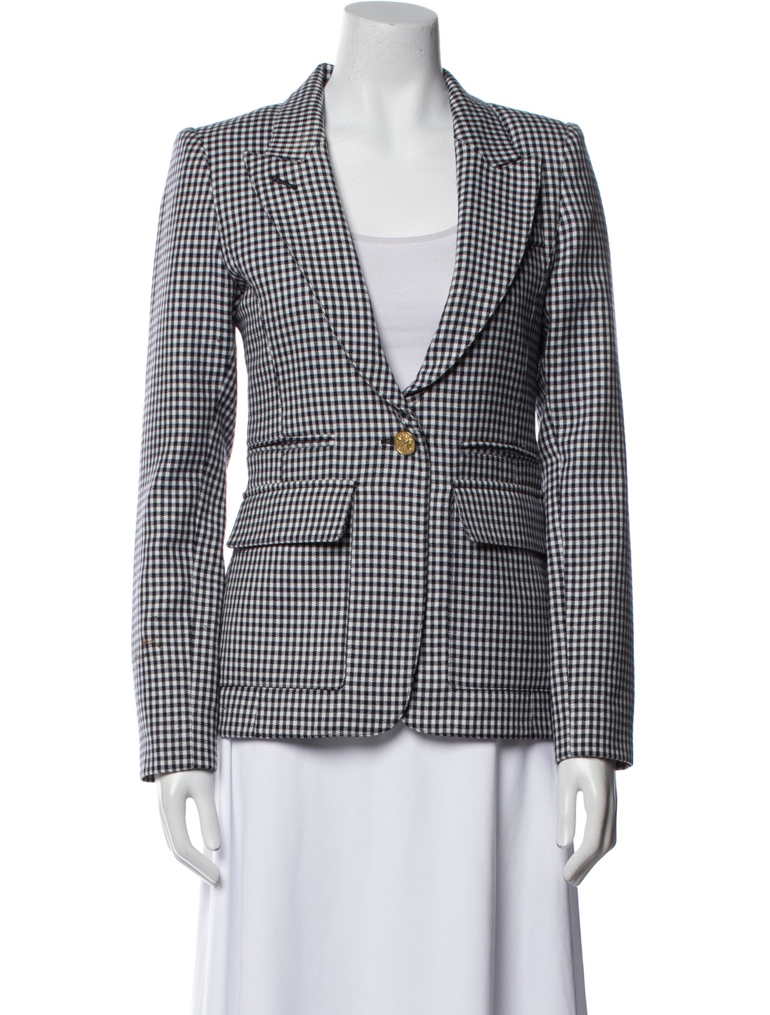 Smythe Plaid Print Blazer