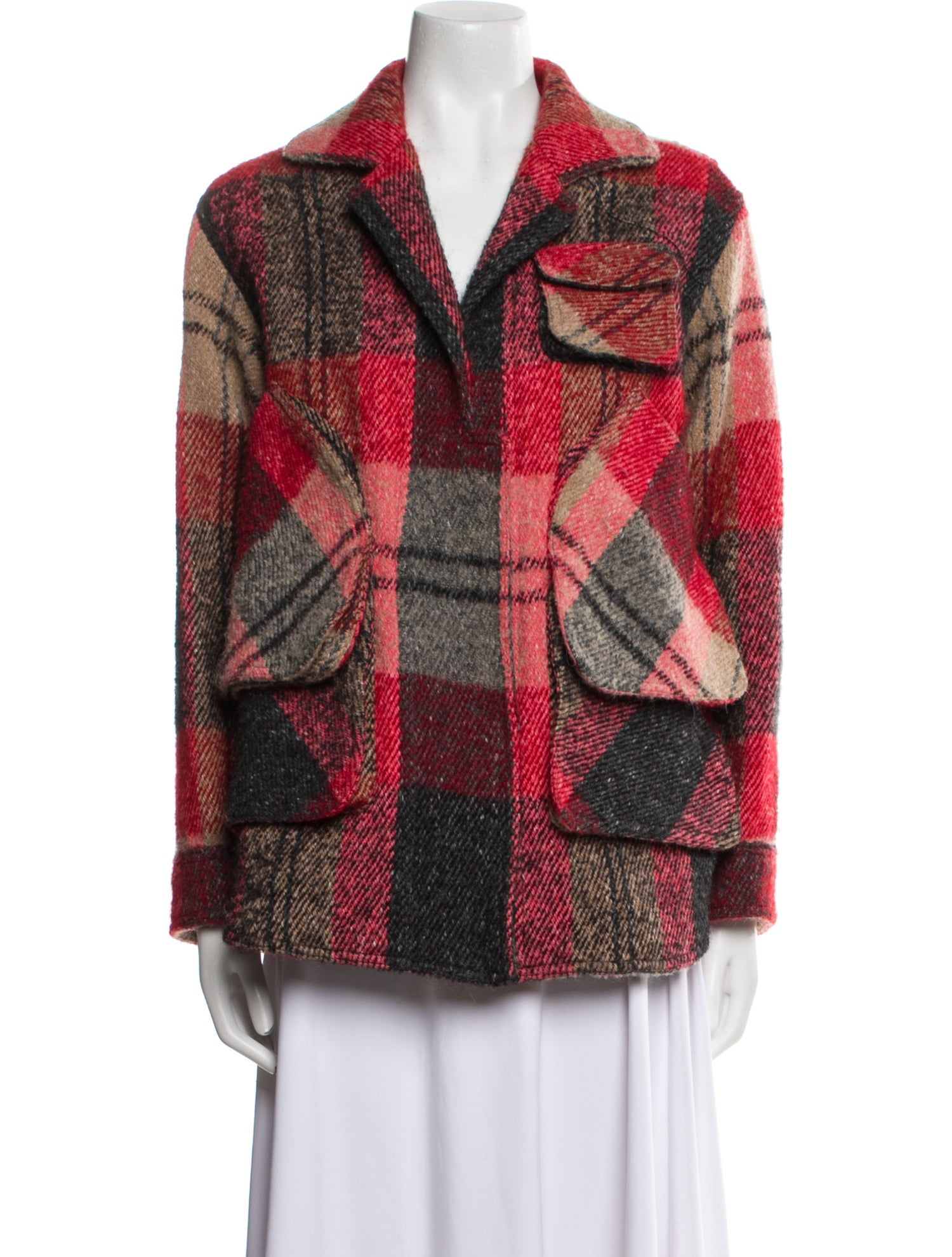 Smythe Plaid Print Coat