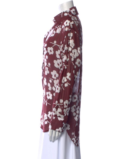 Smythe Floral Print Long Sleeve Button-Up Top