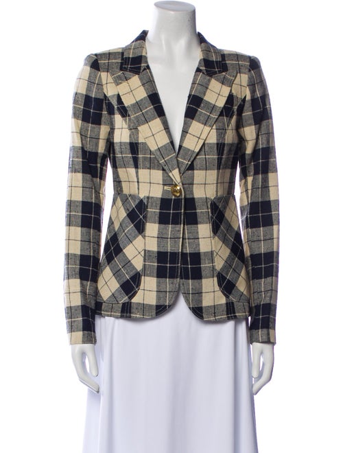 Smythe Plaid Print Blazer