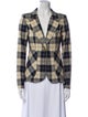Smythe Plaid Print Blazer