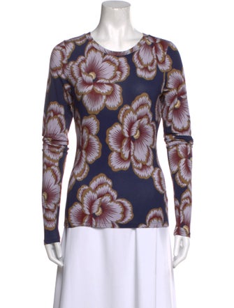 Smythe Printed Scoop Neck Top