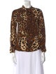 Smythe Silk Animal Print Blouse