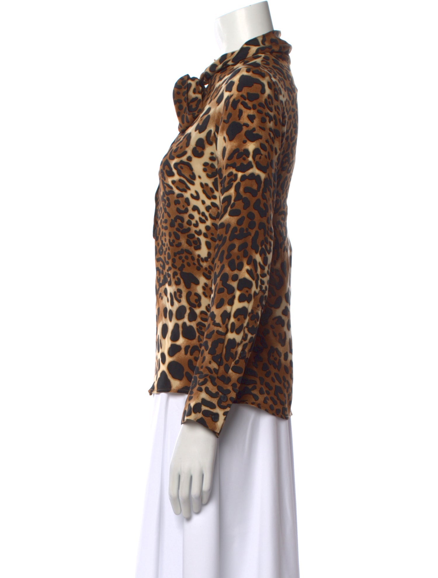 Smythe Silk Animal Print Blouse