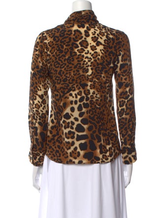 Smythe Silk Animal Print Blouse