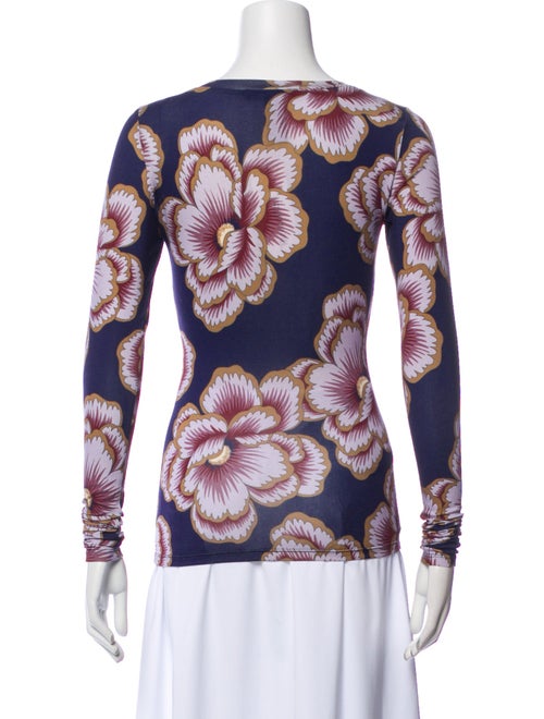 Smythe Printed Bateau Neckline Top