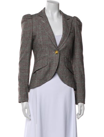 Smythe Plaid Print Blazer