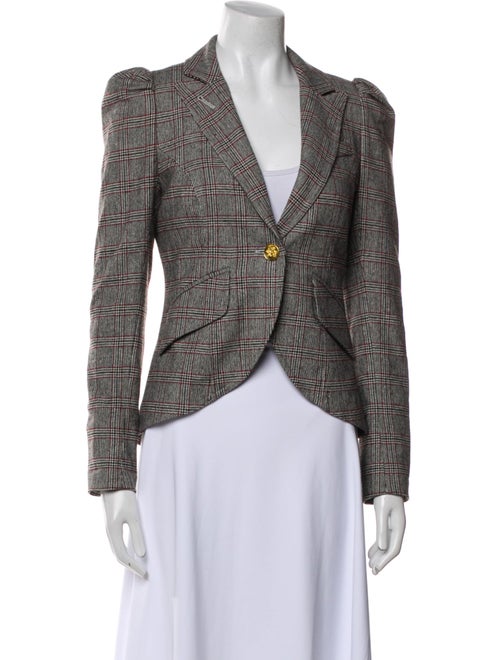 Smythe Plaid Print Blazer