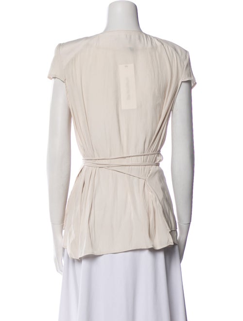 Smythe V-Neck Short Sleeve Blouse