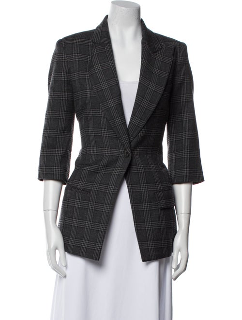 Smythe Wool Plaid Print Blazer