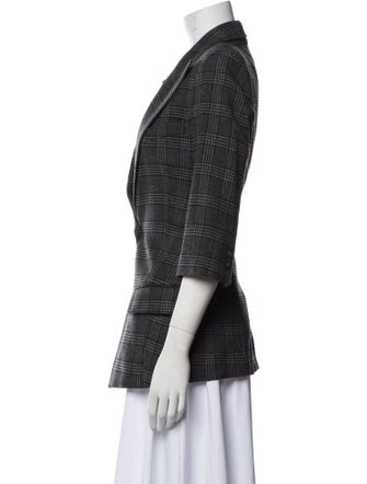 Smythe Wool Plaid Print Blazer