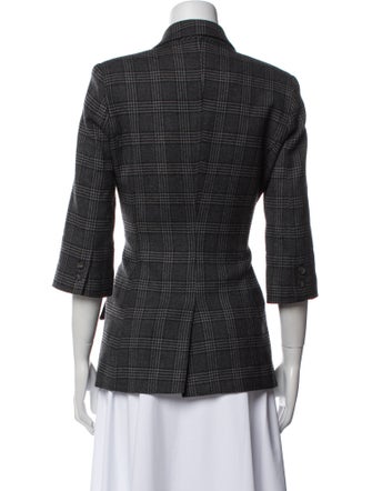 Smythe Wool Plaid Print Blazer