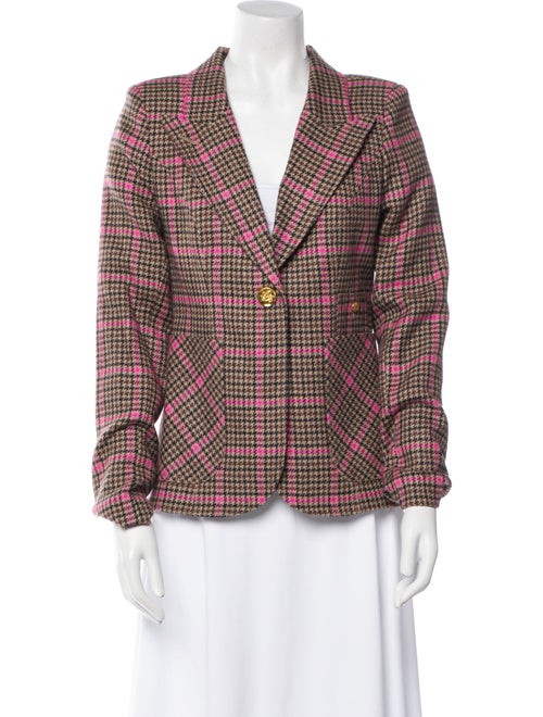 Smythe Wool Plaid Print Blazer