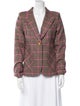 Smythe Wool Plaid Print Blazer