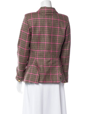 Smythe Wool Plaid Print Blazer