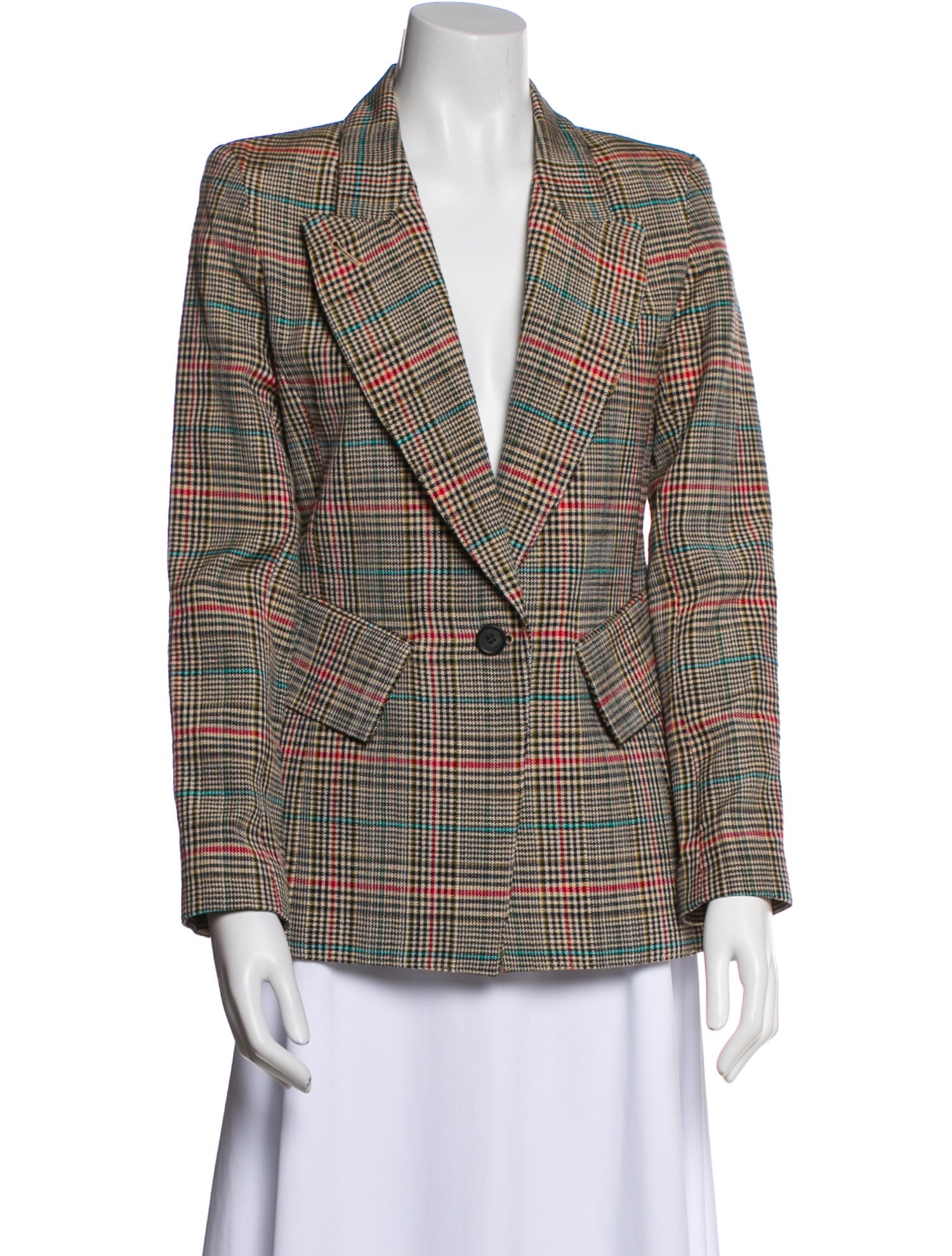 Smythe Plaid Print Blazer w/ Tags