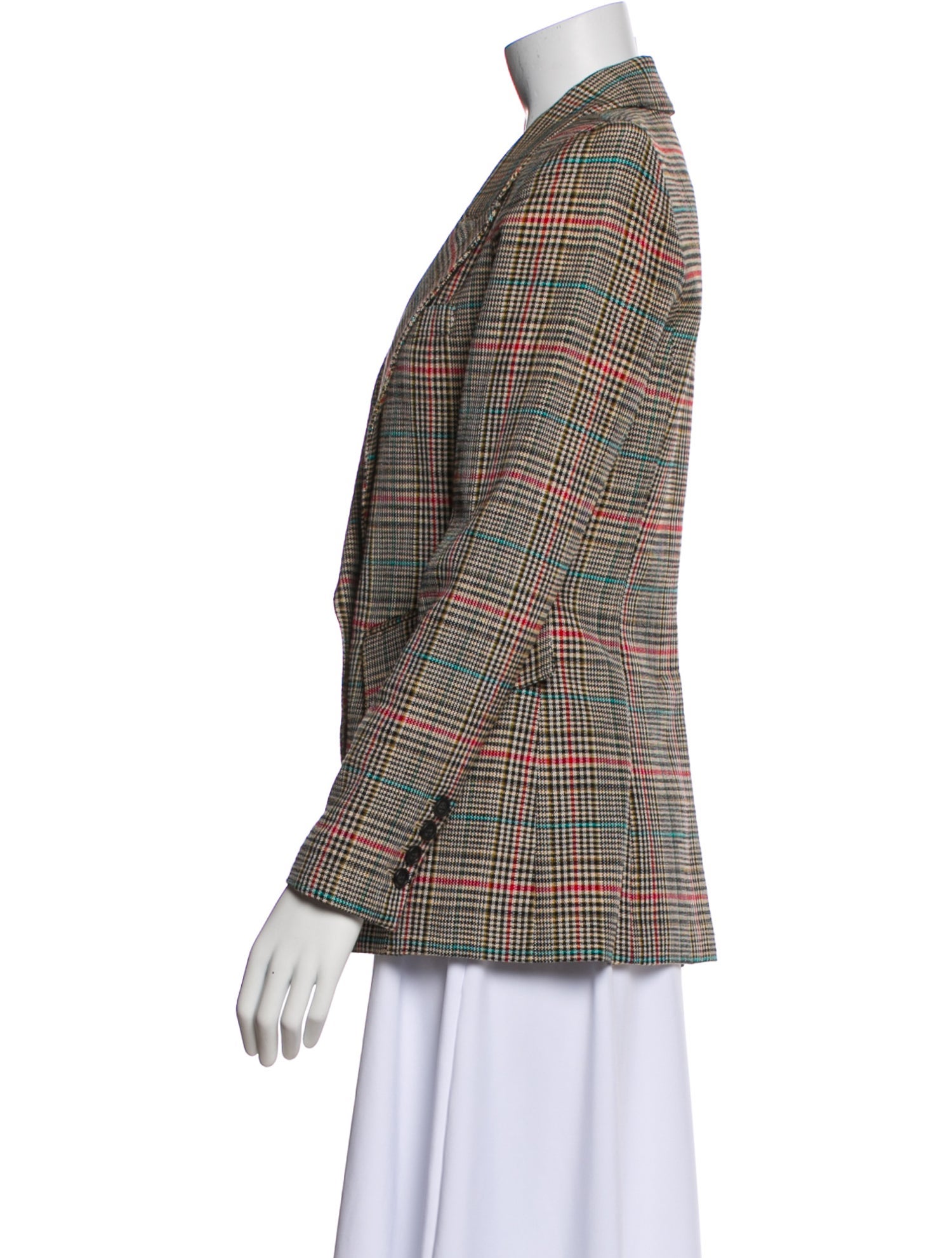 Smythe Plaid Print Blazer w/ Tags