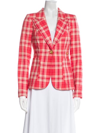 Smythe Plaid Print Blazer