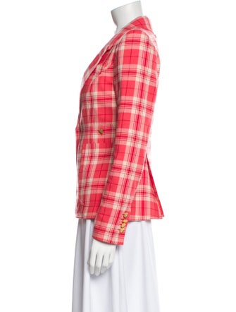 Smythe Plaid Print Blazer