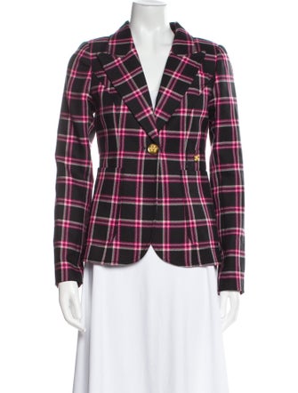 Smythe Wool Plaid Print Blazer