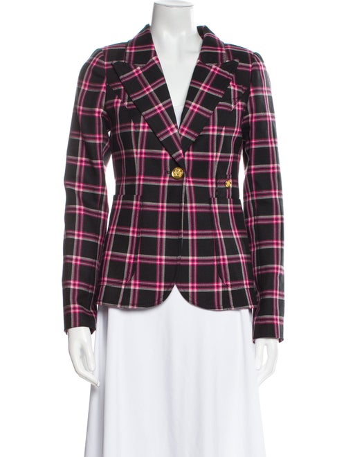 Smythe Wool Plaid Print Blazer