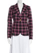 Smythe Wool Plaid Print Blazer