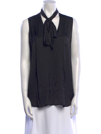Smythe V-Neck Sleeveless Blouse