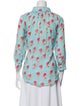 Smythe Floral Print Three-Quarter Sleeve Button-Up Top