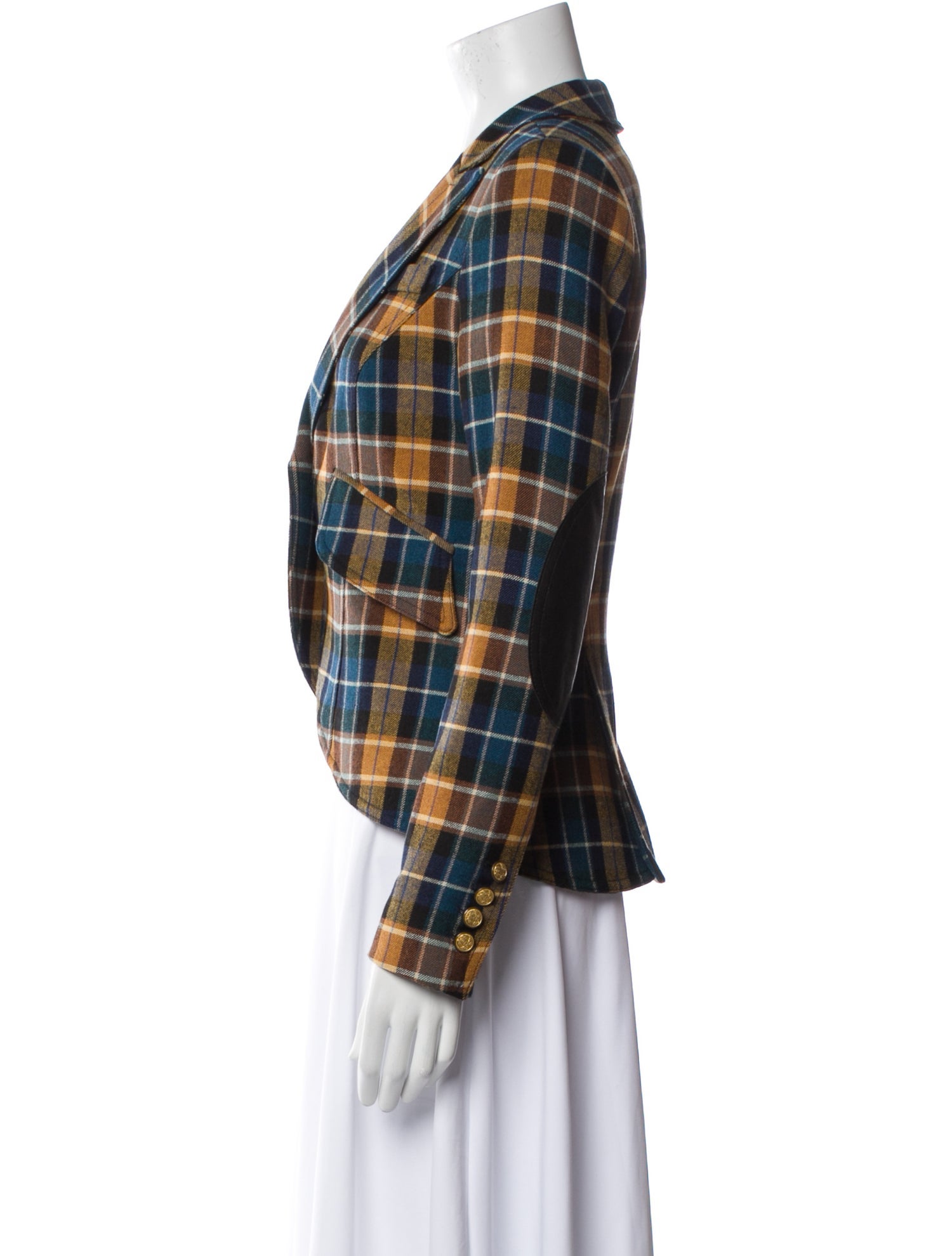 Smythe Plaid Print Blazer