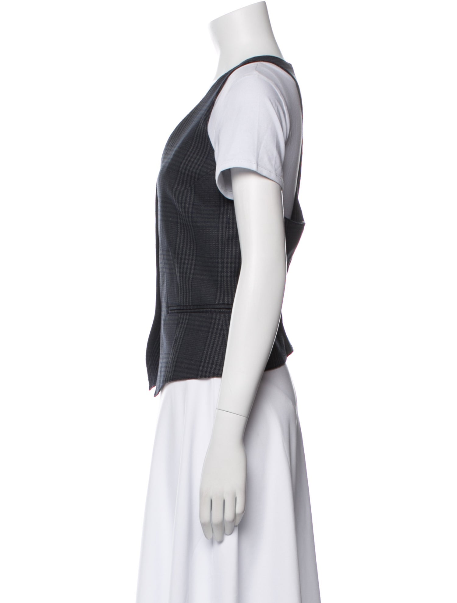 Smythe Plaid Print Vest w/ Tags