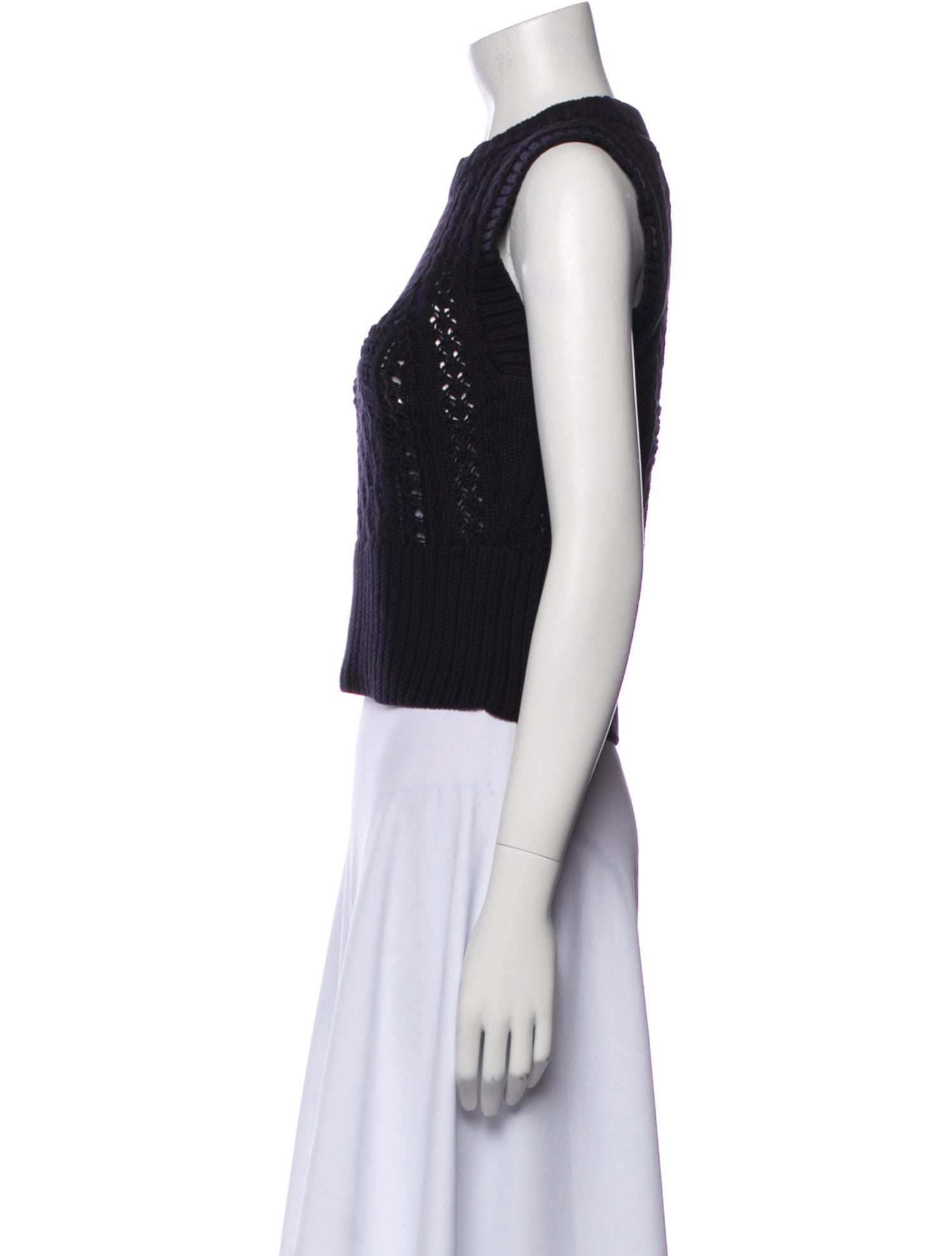 Smythe Crew Neck Sleeveless Crop Top w/ Tags